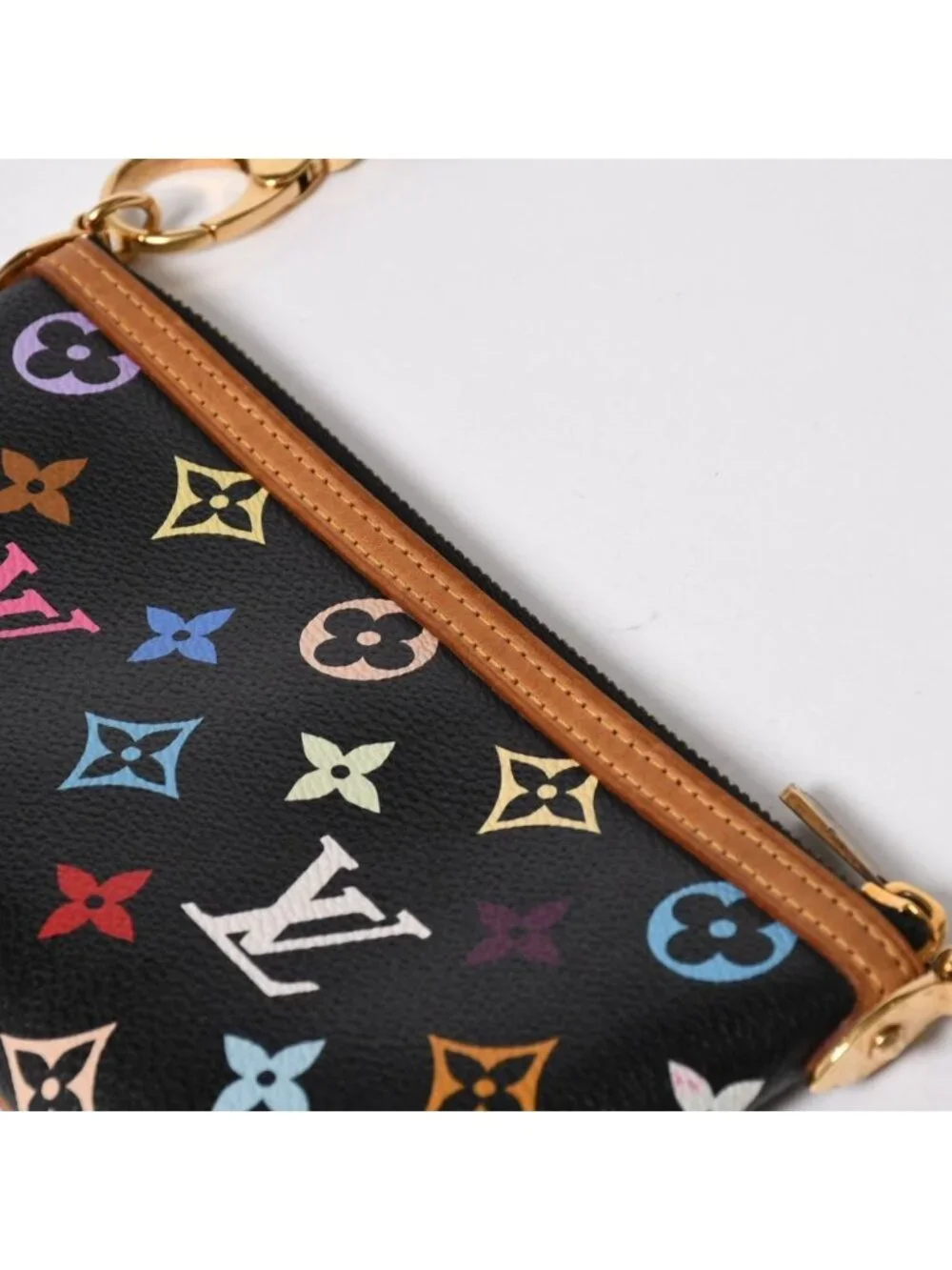 Louis Vuitton Pouch Pochette Mirror MM Monogram Multicolor Takashi Murakami